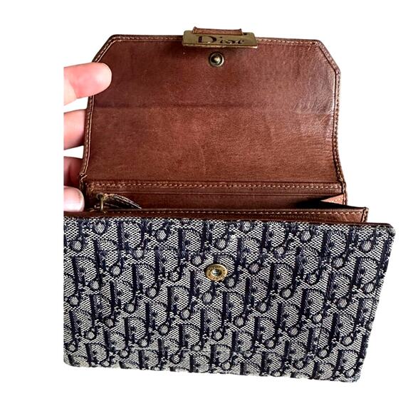 Lady DIOR Navy Blue Trotter Street Chic Wallet with Coin Pouch - Picture 4 of 16